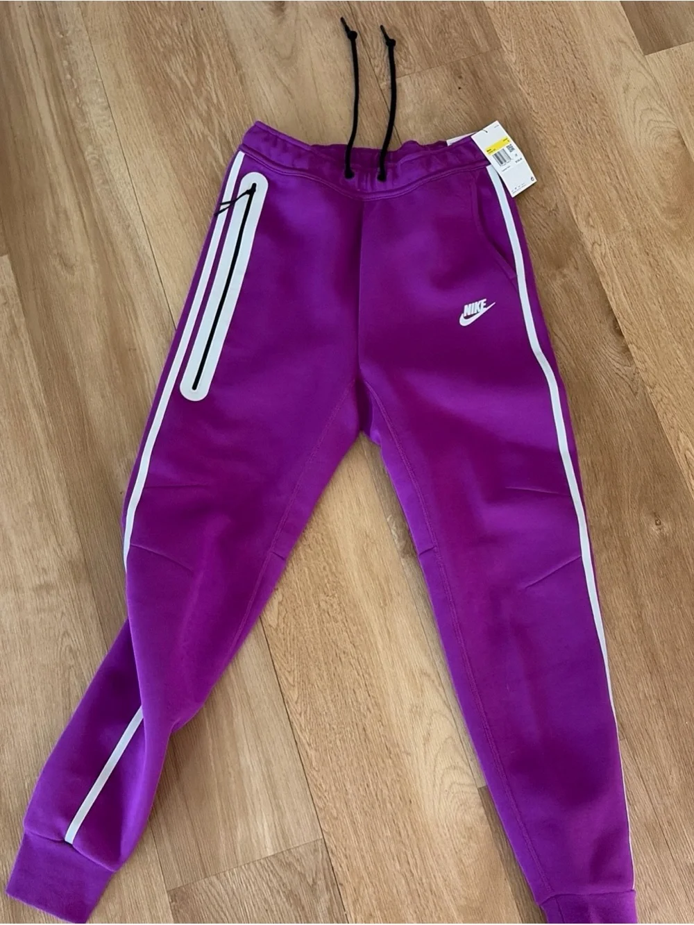 Nike Purple Jogger Sweatpants with White Side Stripes